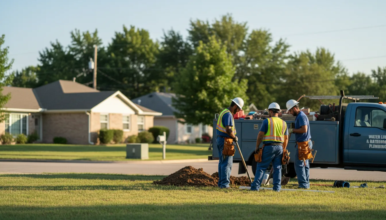 Residential water line and bathroom plumbing service in Taylor, AR